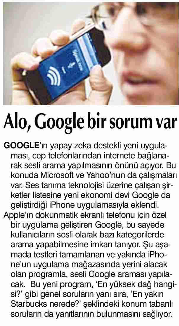 EMO ALO GOOGLE BİR SORUM VAR HABER EKSPRES