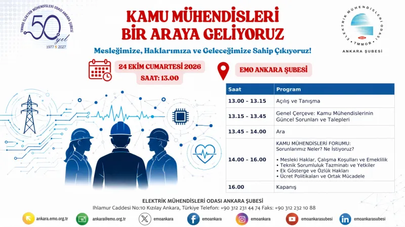 KAMU MÜHENDİSLERİ BİR ARAYA GELİYORUZ