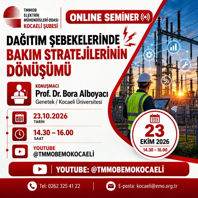 ONLINE SEMİNER: DAĞITIM ŞEBEKELERİNDE BAKIM STRATEJİLERİNİN DÖNÜŞÜMÜ