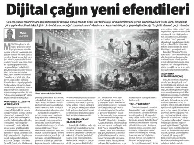 MAHİR ULUTAŞ YAZDI: DİJİTAL ÇAĞIN YENİ EFENDİLERİ (BİRGÜN GAZETESİ, 17.04.2026)