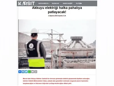 AKKUYU ELEKTRİĞİ HALKA PAHALIYA PATLAYACAK! (KARŞITHABER.COM, 13.08.2026)