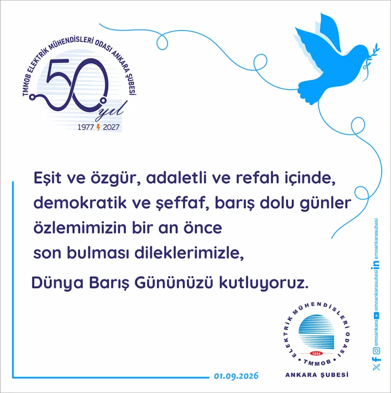 EMO ANKARA ŞUBESİ: DÜNYA BARIŞ GÜNÜNDE DÜNYA KAN GÖLÜ