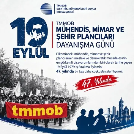 TMMOB MÜHENDİS, MİMAR VE ŞEHİR PLANCILARI DAYANIŞMA GÜNÜ KUTLU OLSUN!