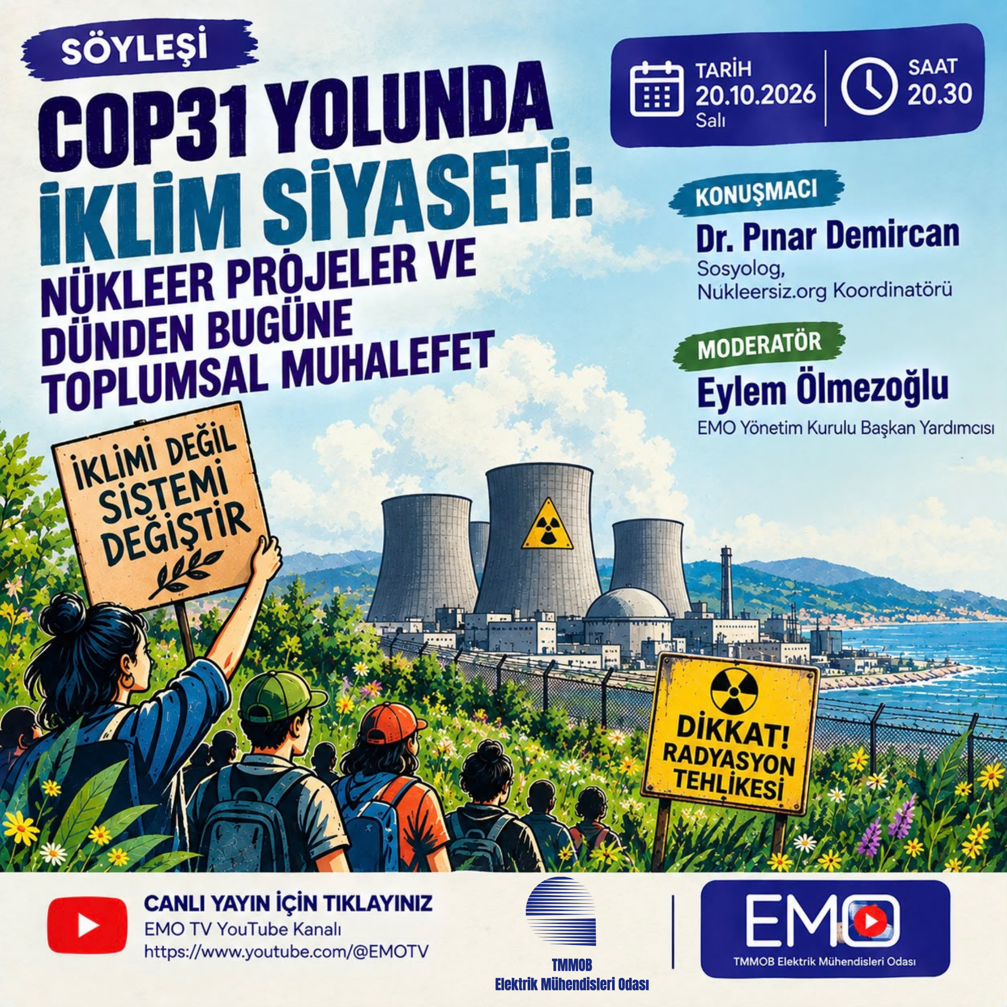 EMO TV: COP31 Yolunda İklim Siyaseti: Nükleer Projeler ve Dünden Bugüne Toplumsal Muhalefet
