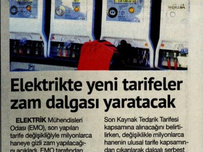 ELEKTRİKTE YENİ TARİFELER ZAM DALGASI YARATACAK (NEFES GAZETESİ, 02.11.2025)