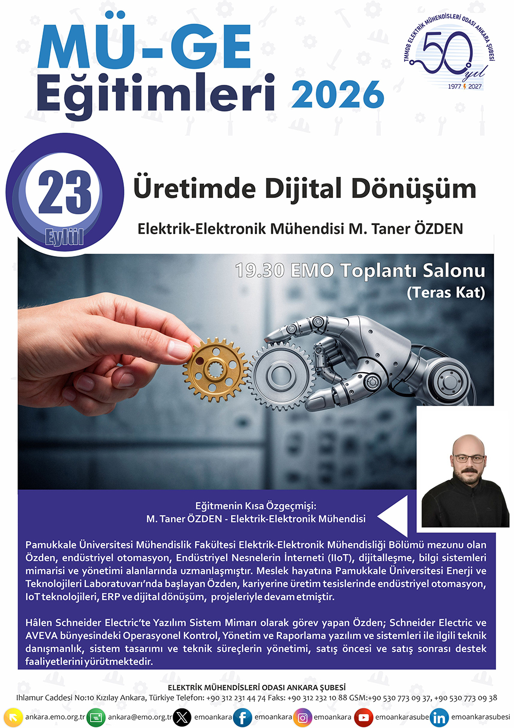 MÜGE’26-EYLÜL: “ÜRETİMDE DİJİTAL DÖNÜŞÜM”