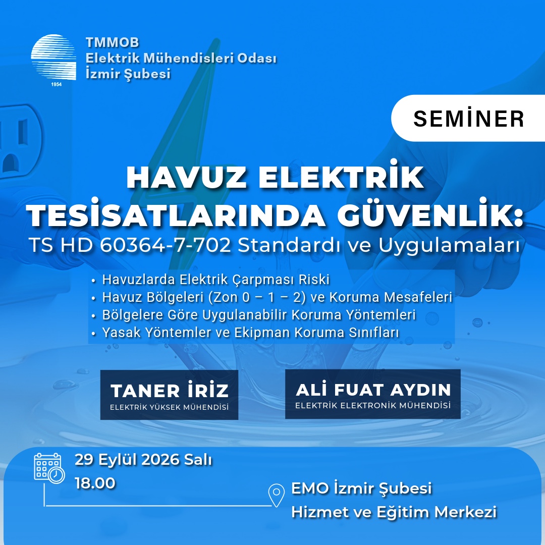 SEMİNER: HAVUZ ELEKTRİK TESİSATLARINDA GÜVENLİK