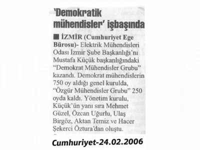DEMOKRATİK MÜHENDİSLER İŞBAŞINDA-24.02.2006