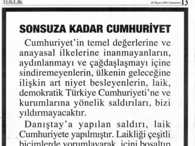 DANIŞTAY'YA YAPILAN SALDIRIYI KINADIK.