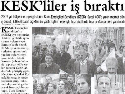 KESK'LİLER İŞ BIRAKTI