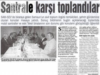 SANTRALE KARŞI TOPLANDILAR