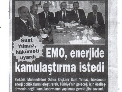 ENERJİDE KAMULAŞTIRMA İSTEDİ