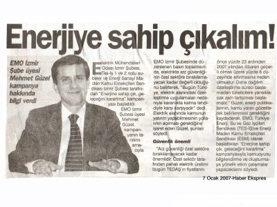 ENERJİYE SAHİP ÇIKALIM-HABER EKSPRES