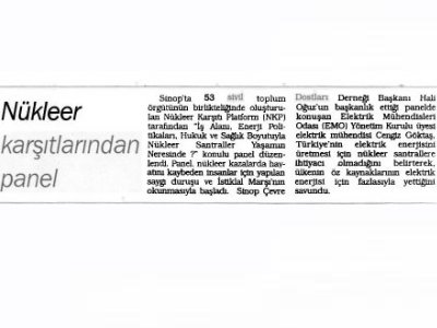 NÜKLEER KARŞITLARINDAN PANEL