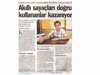 AKILLI SAYAÇLARI DOĞRU KULLANANLAR KAZANIYOR-YENİ ASIR 23.05.2007