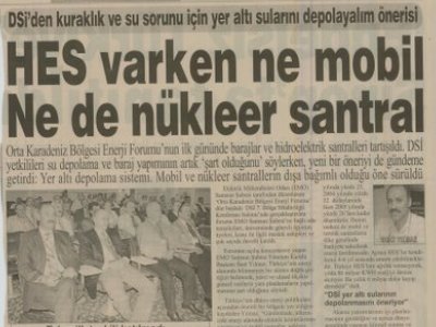 HES VARKEN NE MOBİL NE DE NÜKLEER SANTRAL