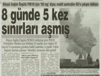 8 GÜNDE 5 KEZ SINIRLARI AŞMIŞ