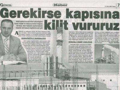 GEREKİRSE KAPISINA KİLİT VURURUZ