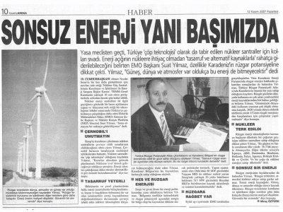 SONSUZ ENERJİ YANIBAŞIMIZDA