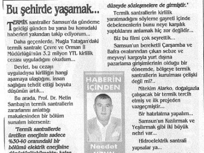 BU ŞEHİRDE YAŞAMAK...
