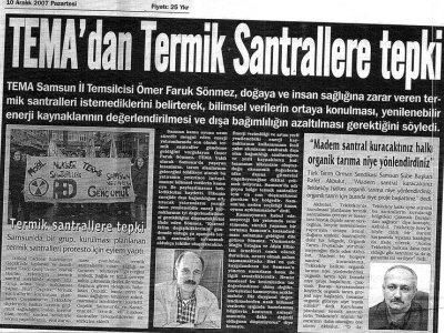 TERMİK'E TEMA TEPKİSİ