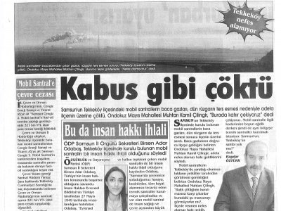 MOBİL SANTRALA ÇEVRE CEZASI