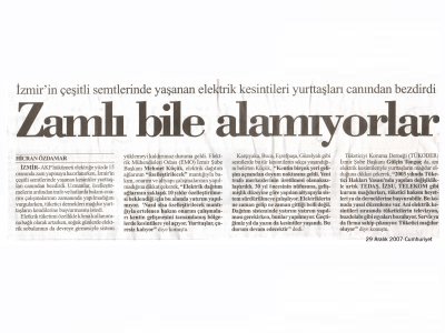 ZAMLI BİLE ALAMIYORLAR-CUMHURİYET 29.12.2007