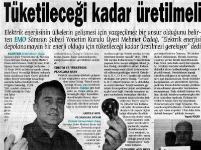 TÜKETİLECEĞİ KADAR ÜRETİLMELİ