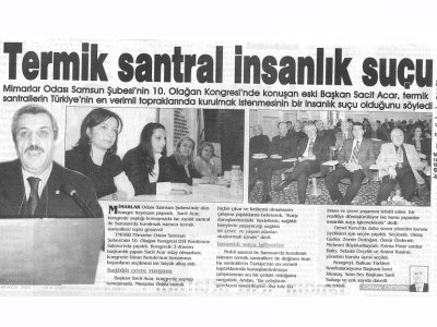 TERMİK SANTRAL İNSANLIK SUÇU