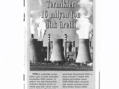 TERMİKLER 16 MİLYON TON ATIK ÜRETTİ