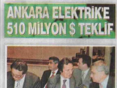 ANKARA ELEKTRİK’E 510 MİLYON DOLAR TEKLİF (BUGÜN, 06.03.2008)