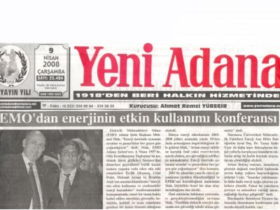 ENERJİNİN ETKİN KULLANIMI VE YENİLENEBİLİR ENERJİ KAYNAKLARI - YENİ ADANA