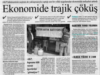 (36 DÖNEM) EKONOMİDE TRAJİK ÇÖKÜŞ - 13 HAZİRAN 2008 - CUMHURİYET