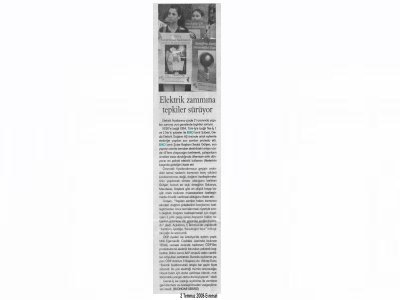 ELEKTRİK ZAMMINA TEPKİLER SÜRÜYOR-02.07.2008 EVRENSEL