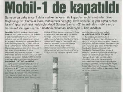 MOBİL-1 DE KAPATILDI