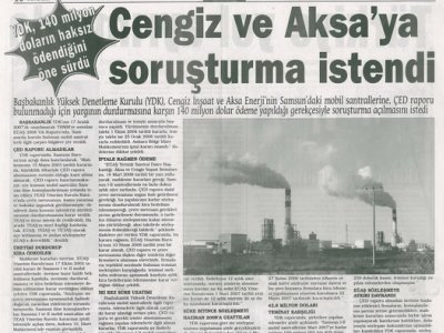 CENGİZ VE AKSA'YA SORUŞTURMA İSTENDİ