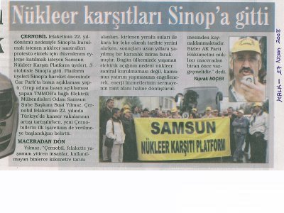 NÜKLEER KARŞITLARI SİNOP'A GİTTİ