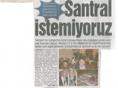 SANTRAL İSTEMİYORUZ