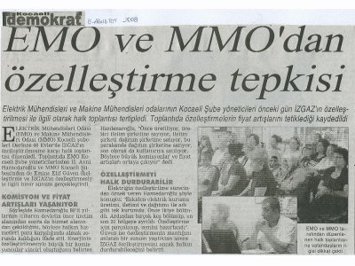 EMO VE MMO KOCAELİ ŞUBELERİ İZGAZ ÖZELLEŞTİRMESİNE KARŞI 60 EVLERDE HALK TOPLANTISI YAPTI