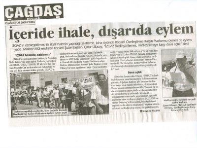 İZGAZ'IN ÖZELLEŞTİRİLMESİNE BÜYÜK TEPKİ