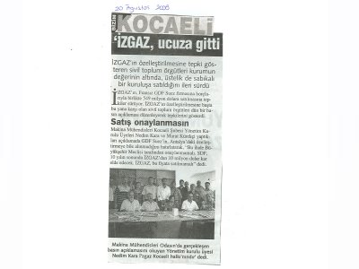 BELEDİYE MECLİS ÜYELERİNE İZGAZ ÇAĞRISI!
