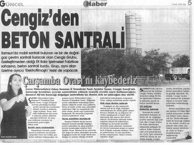 CENGİZ'DEN BETON SANTRALİ