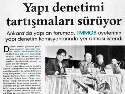 YAPI DENETİMİ TARTIŞMALARI SÜRÜYOR (EVRENSEL, 13.09.2008)