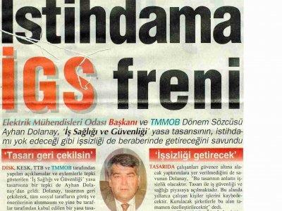 İSTİHDAMA İGS FRENİ (KÖRFEZ-19.12.2008)