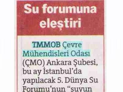 SU FORUMUNA ELEŞTİRİ (HÜRRİYET ANKARA, 6.3.2009)