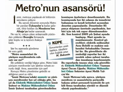METRONUN ASANSÖRÜ-22.07.2009 YENİ ASIR