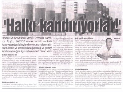 HALKI KANDIRIYORLAR!