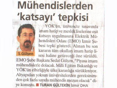 MÜHENDİSLERDEN KATSAYI TEPKİSİ-26.07.2009 MİLLİYET EGE