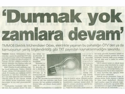 DURMAK YOK ZAMLARA DEVAM