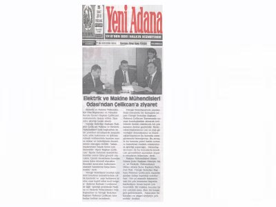 EMO YK BAŞKANI MEMET MAK VE MMO YK BAŞKANI HÜSEYİN ATICI,  YÜREĞİR BELEDİYE BAŞKANI MAHMUT ÇELİKCAN' ZİYARET ETTİ. YÜREĞİR'DEKİ ASANSÖRLERİN BAKIMI İÇİN PROTOKOL İMZALANDI.